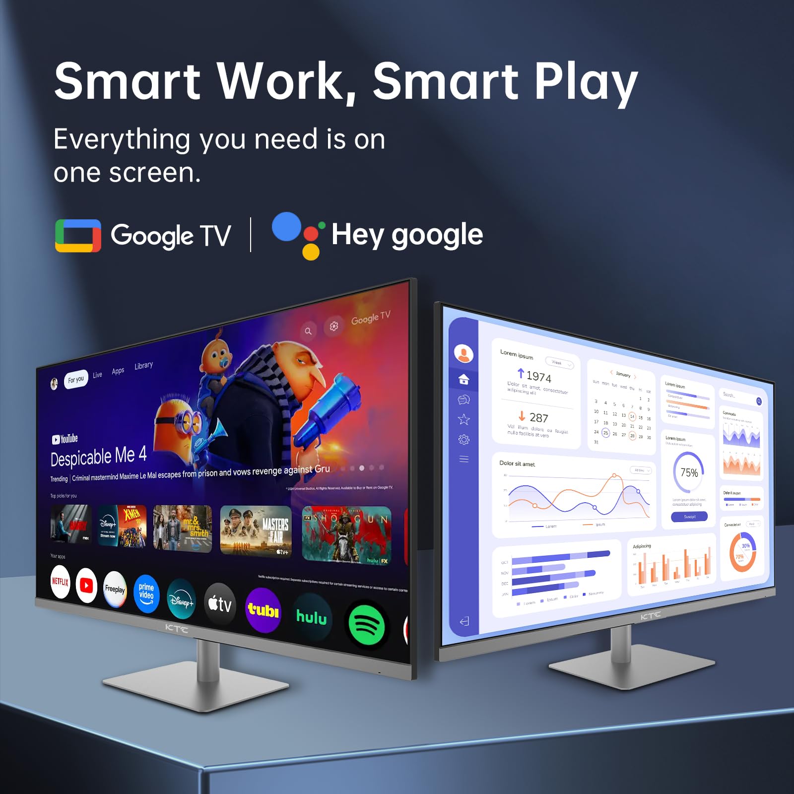 Amazon.com: KTC 32 Inch 4K Smart Monitor with Google TV System